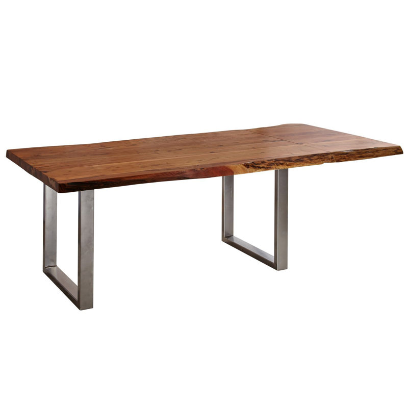 Freeform 100 cm Extendable Acacia Rectangular Wood Top Dining Table