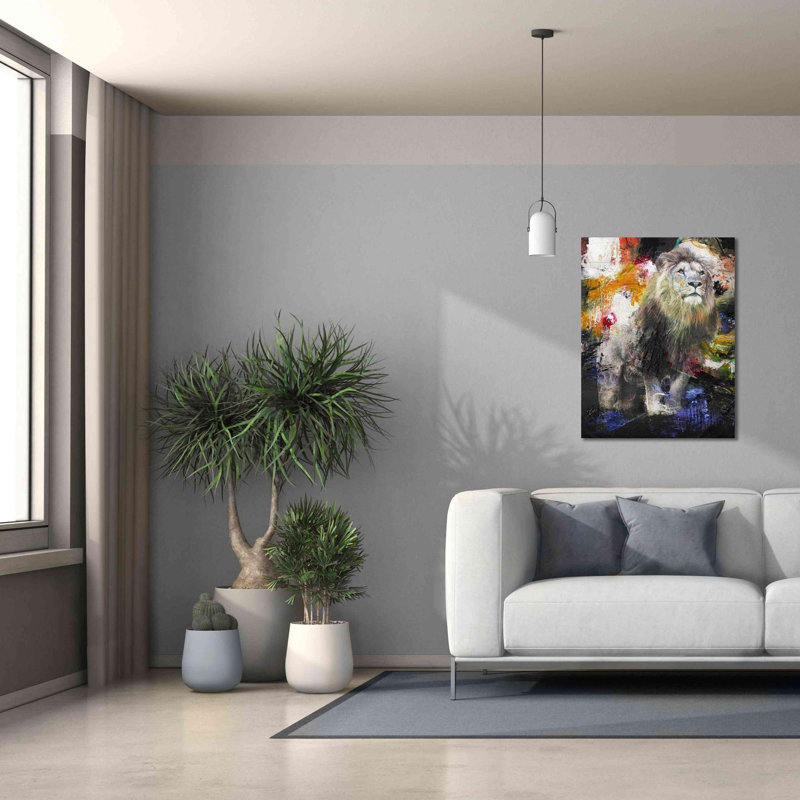 «Lion» par Design Fabrikken, estampe numérique sur toile, H 34 po x l 26 po x P 1,5 po