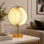 18'' H Modern Round Table Lamp, Moon Lamp Equipped With 3-Color Bulbs
