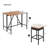 5 Piece Patio Bistro Stools & Table Set with Cushions
