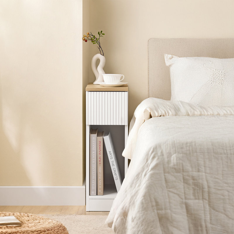 20cm W Engineered Wood Bedside Table