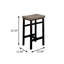 47,4 po et 15,9 po de style contemporain 5 pièces Comptoir Ht. Ensemble de table, gris / noir