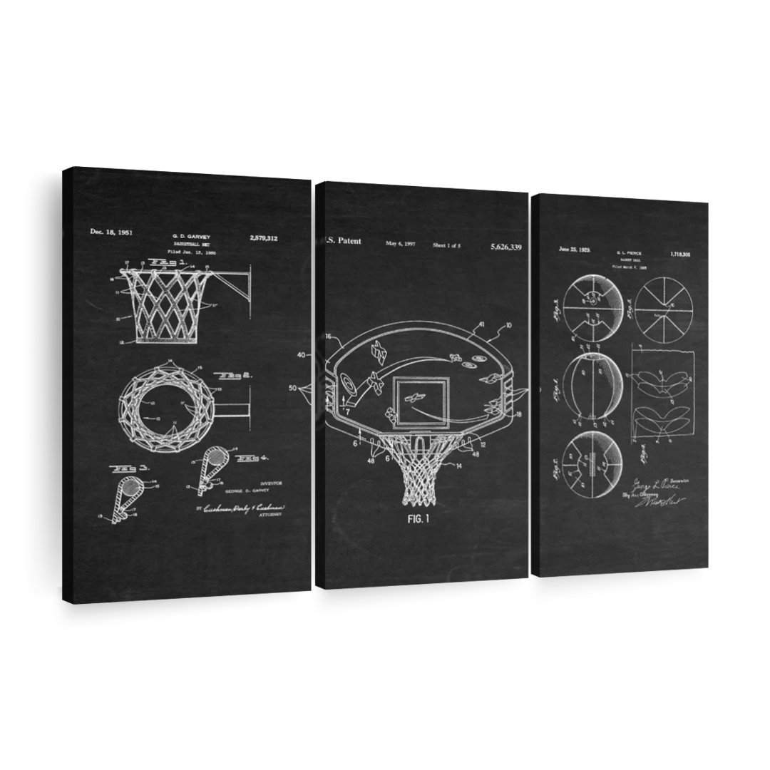 " Basketball Patents " by Patent Hunter 3 - Pieces (Set of 3) 17 Stories Overall