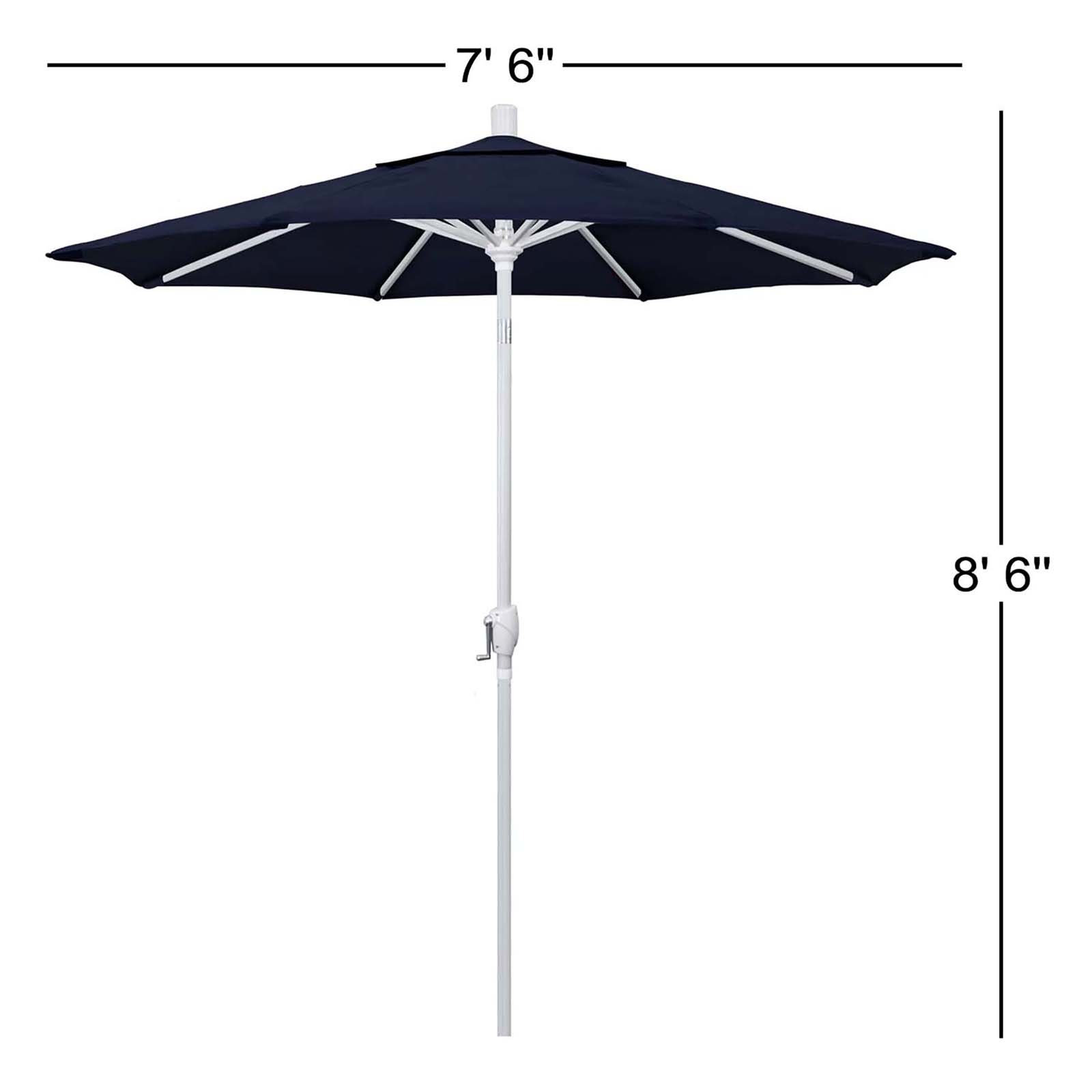 Wallach 7.5' Umbrella, Navy Blue- Olefin