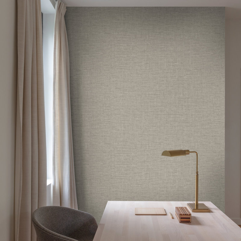 Concept Collection Rough Textile Double Width 42-inches Wide Wallpaper Roll, Pink