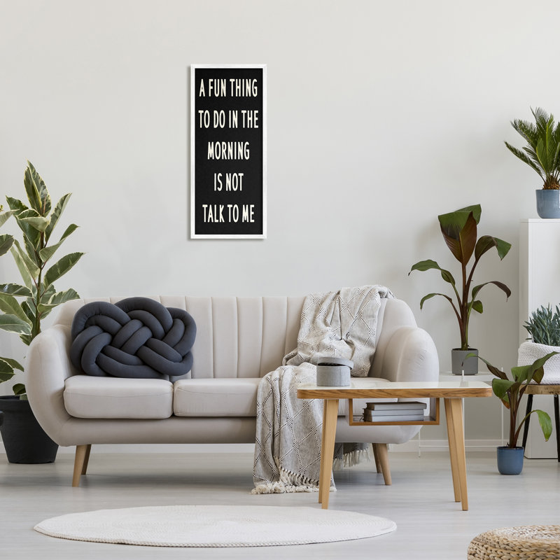 Chose amusante le matin, pas de conversation, Giclée encadrée blanc bord de mer, H 30 po x l 13 po