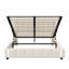 UK & EU Sizes Velvet Ottoman Bed With Motion Sensor LED Lights, Upholstered Cloud Tufted Frame, Beige-1203776469