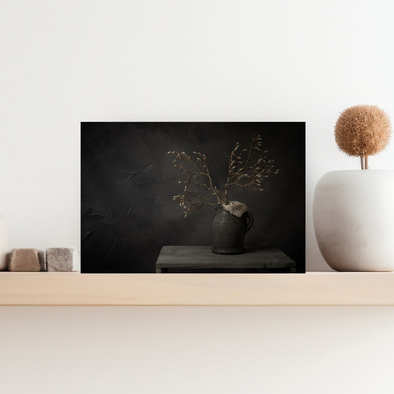 Impression d'art mural Moody Budding Branches, 12" H x 18" W