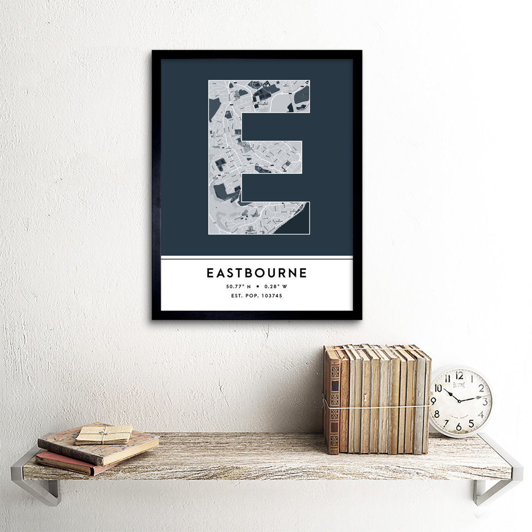 Eastbourne England United Kingdom City - Single Picture Frame Typography