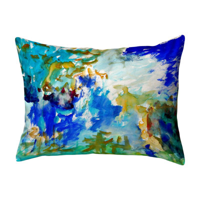  Abstract Noncorded Indoor / Outdoor Rectangular Throw Pillow