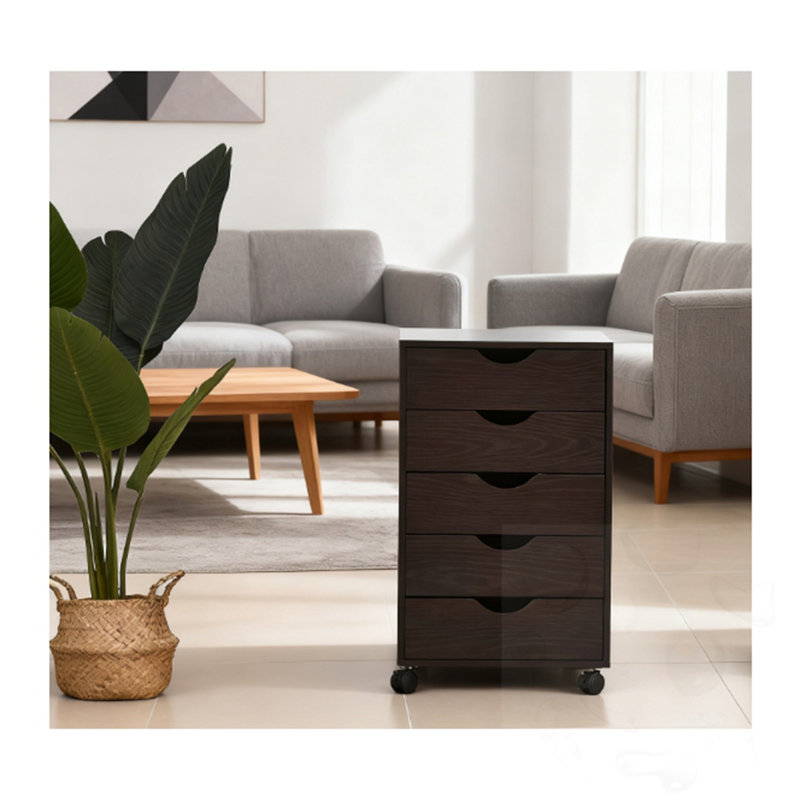 Office Cabinet with 5 Drawers and Wheels