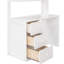Lit mezzanine simple blanc avec rangement pour bureau. Fabrication solide pour plus de stabilité. Agrandissez votre espace de vie. L 44 po x H 65 po et l 78,3 po avec tiroirs - blanc. Bois-311582815-311582752