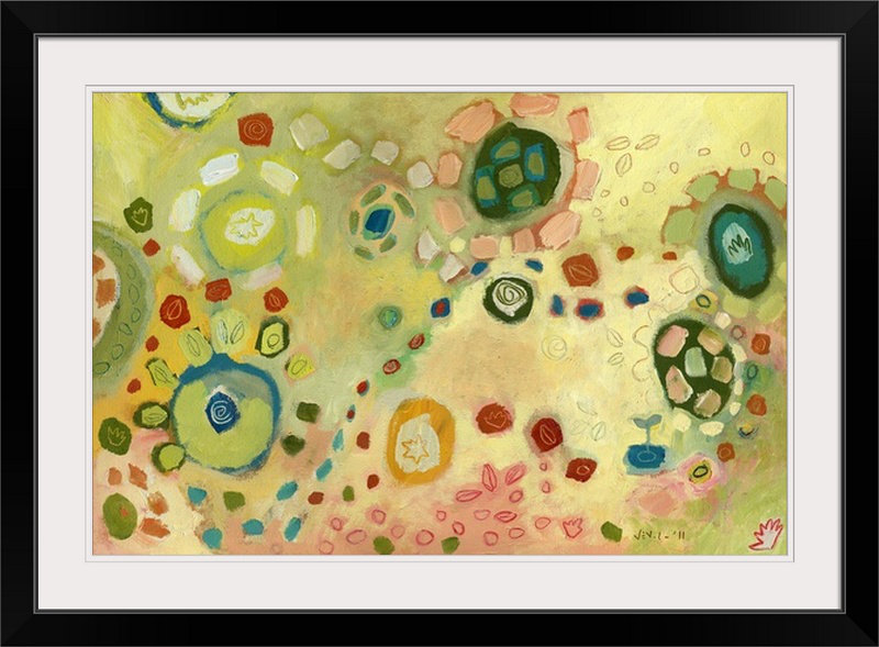 «Nolani Happy journaux», reproduction d'art, H 28 po x l 38 po x P 1 po, Cadre blanc
