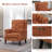 Mid-Century Modern Wingback Chair with microfiber Upholstery-249415517