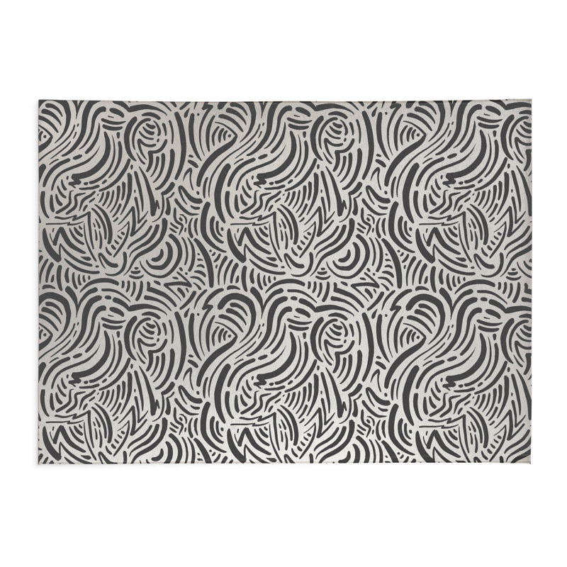 Cozy Swirl Blue Indoor Doormat, Ivoire ivoire, L 60 po x L 84 po