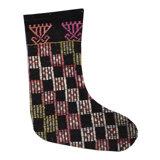 Kilim Stocking in Brown/Rust/Pink
