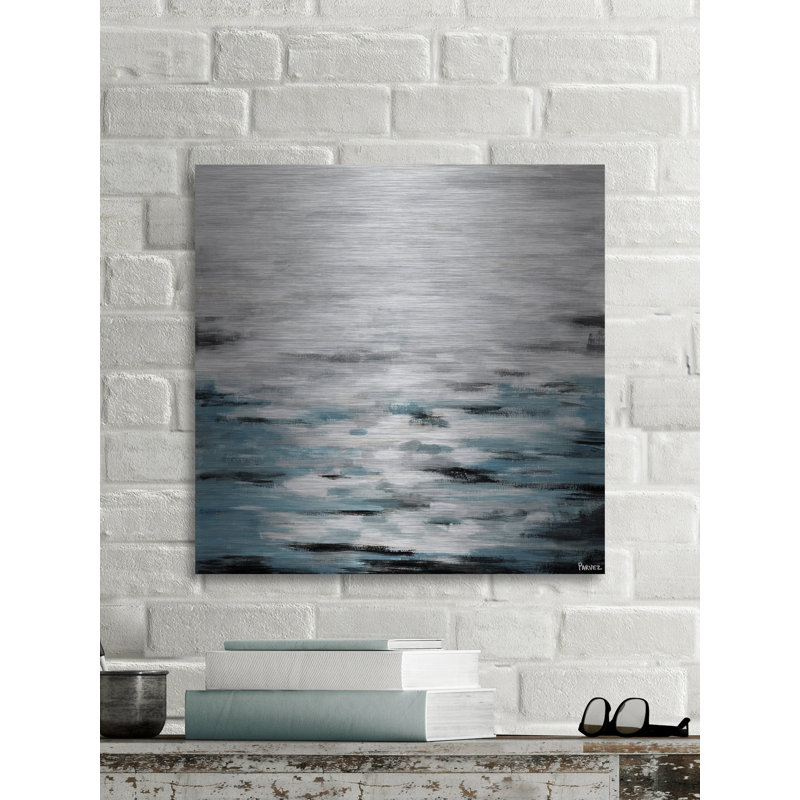 « reflective sea ii » par parvez taj,, reproduction d’art, H 12 po x l 12 po x P 1,5 po, Métal