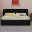 Upholstered Platform Bed With Modern Silhouette-358689435
