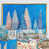 Toile avec cadre flottant or
