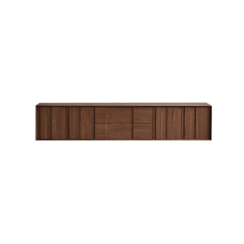 Modern Wood TV Stand with Closed Bottom Design, 15.75"H x 78.74"L x 15.75"W, Brown