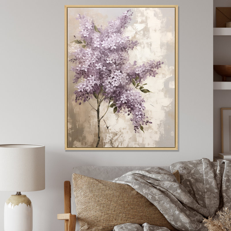 Beautiful Lilac Dreamscape II sur impression sur toile, Cadre naturel flottant, H 32 po x l 24 po x P 1 po