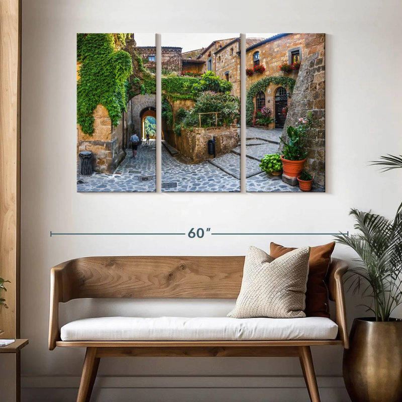 Sebbie Civita Di Bagnoregio Town, 32" H x 50" W
