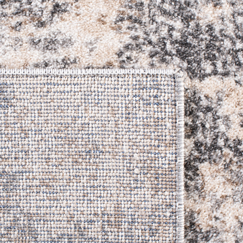 Hassell Abstract Light Gray/Gray Area Rug, Runner 2' x 15'