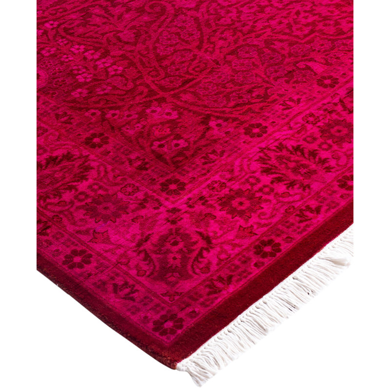 Overdyed One-of-a-Kind 4' 9" X 10' 2" Hand Knotted Area Rug