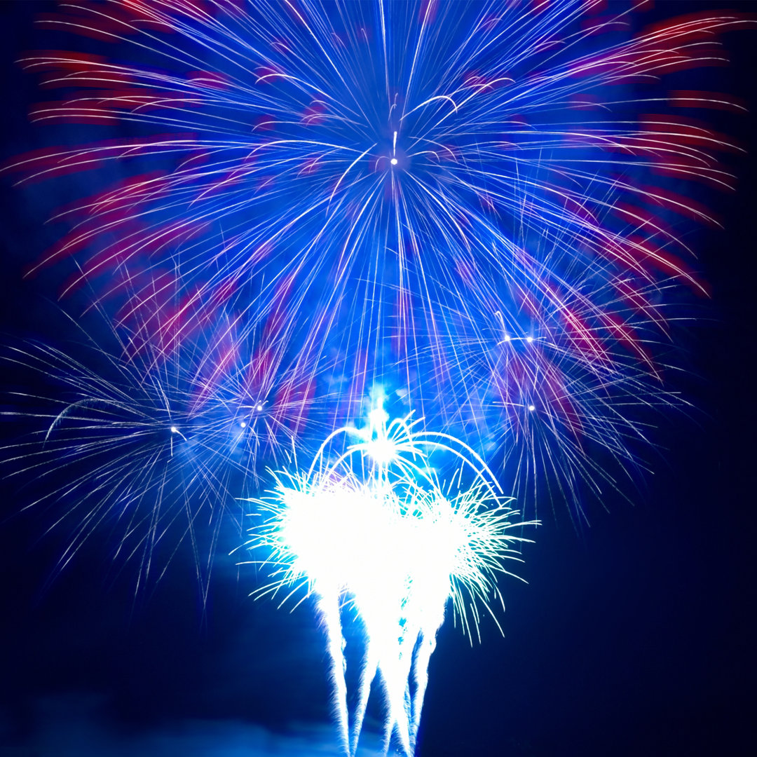 Aneli Buntes Feuerwerk - Foto auf Leinwand