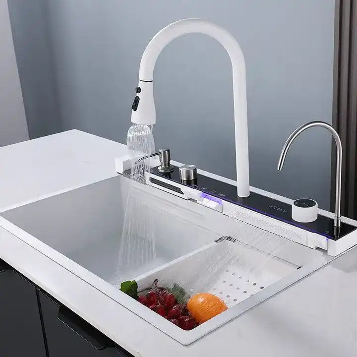 Smart Living&Technology 18.1'' W Single Bowl Stainless Steel Drop-In Kitchen Sink with 2 Faucet Holes Smart Living&Technology