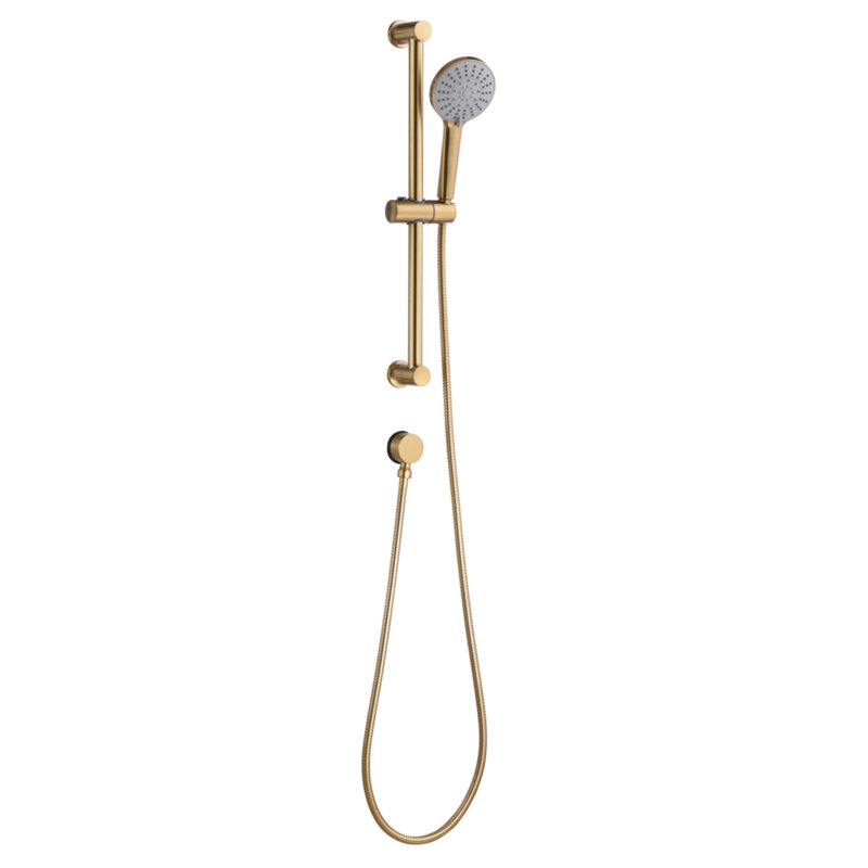 Kree Collection 24" Slide Bar Handheld Shower Head Set with 72" Flexible Hose - Brushed Gold, Brushed Gold