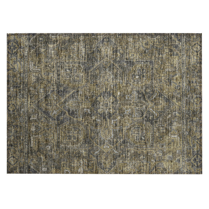 Bouldin Washable Oriental Indoor / Outdoor Rug, Rectangle 1'8" x 2'6"