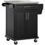Îlot de cuisine sur roulettes, chariot de cuisine roulant avec comptoir en acier inoxydable, tiroir, porte-serviettes et porte-épices, chariot de rangement utilitaire-456226734