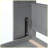 Full Size Murphy Wall Bed with Built-in Storage Shelves, Gray