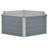 vidaXL Raised Garden Bed Grey Galvanized Steel 50.8x50.8x17.7 in