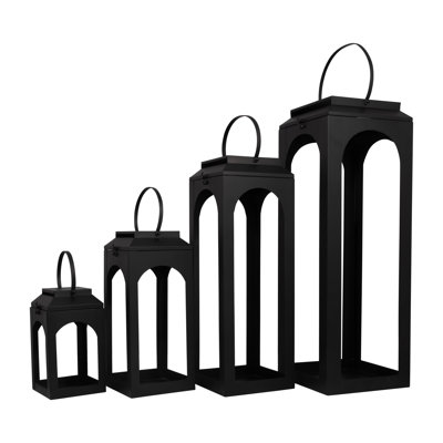 Ensemble de lanternes de table en fer 4 pièces