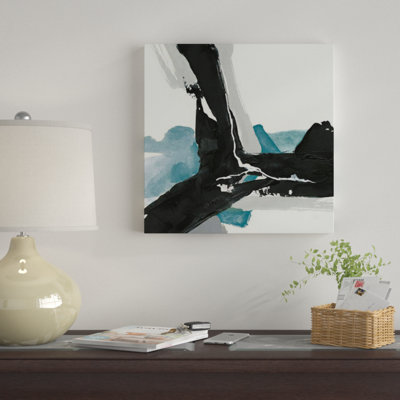 «Black and Teal III», impression sur toile