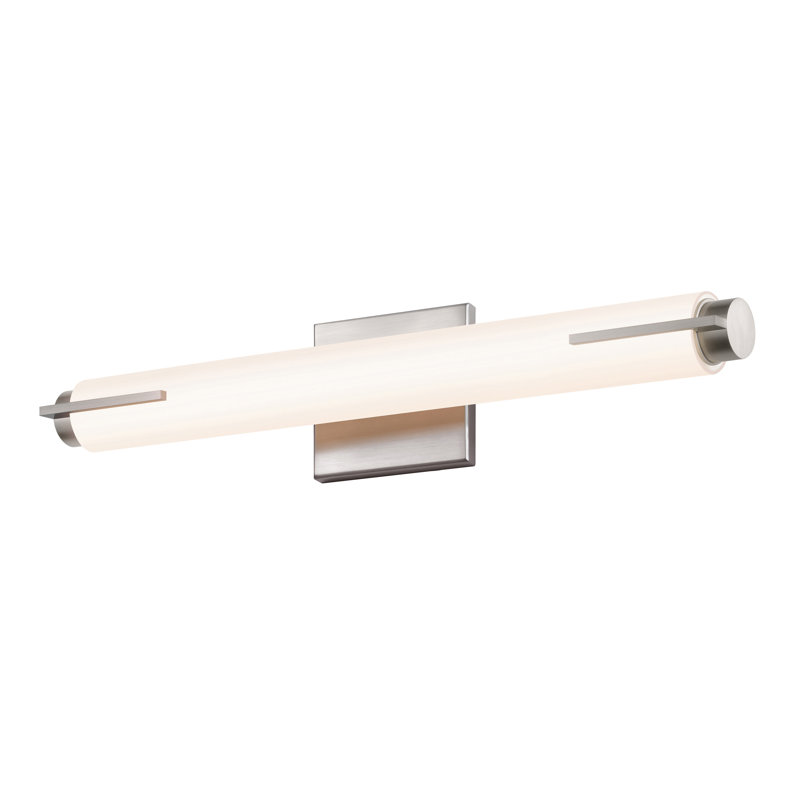 1 - Light LED Bath Bar, Satin Nickel, Flat