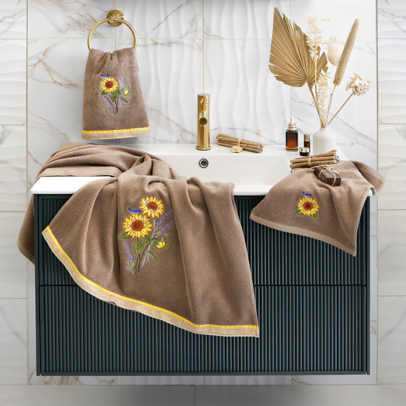 r 100% Turkish Cotton Hand Towel, Cocoa, Bath Towel-2Pack