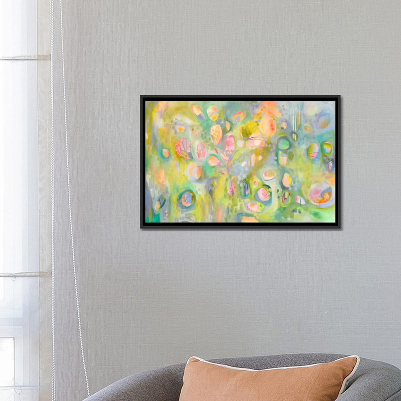 « amazement », reproduction de peinture à l’aquarelle sur toile tendue, H 18 po x l 26 po x P 1,5 po, Toile avec cadre noir