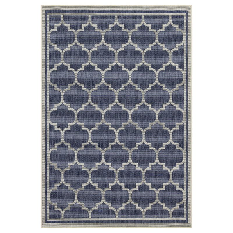 Sunshine GC_HAR2004 Blue 5 Ft. 3 In. X 7 Ft. 3 In. Indoor/Outdoor Area Rug, Rectangle 5'3" x 7'3"