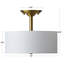 Plafonnier semi-encastré en tissu 13 po-554584352