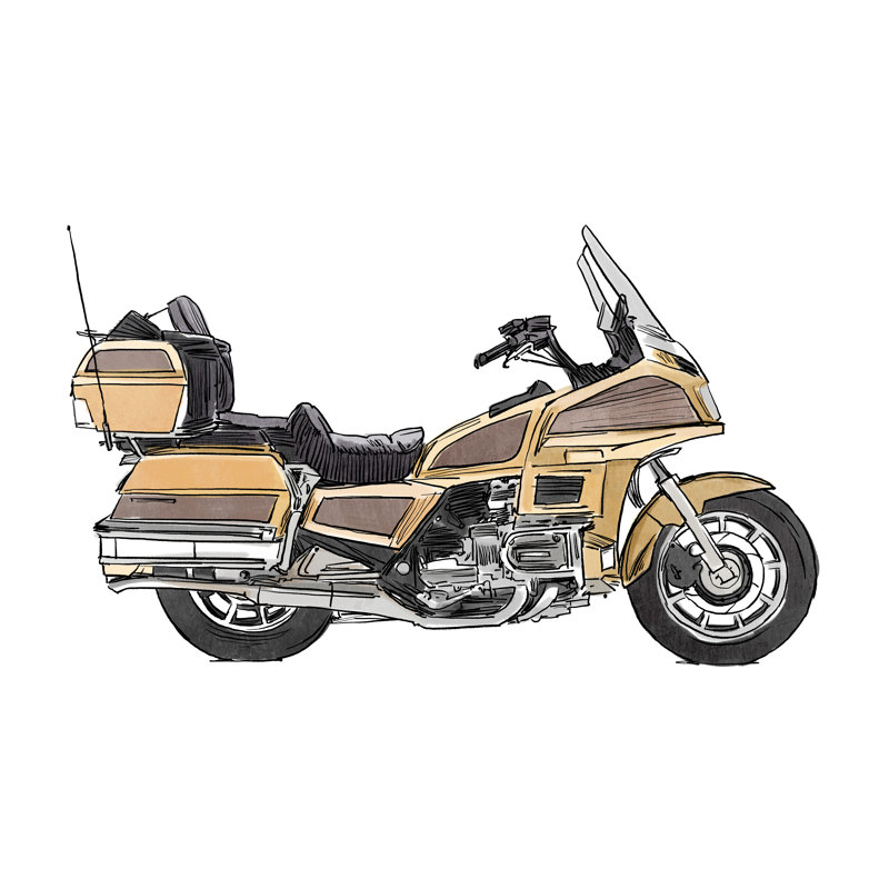 Two Wheels III by Annie Warren - Wrapped Canvas Print, 30cm H x 46cm W