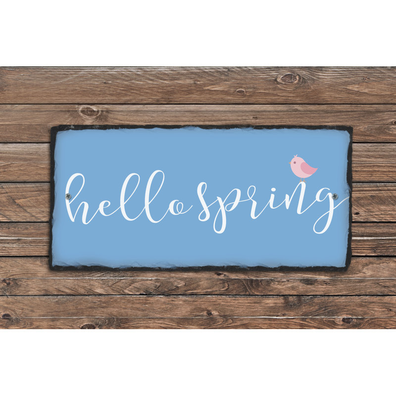 Plaque de jardin Daxton, 2 trous pour suspension, Bleu