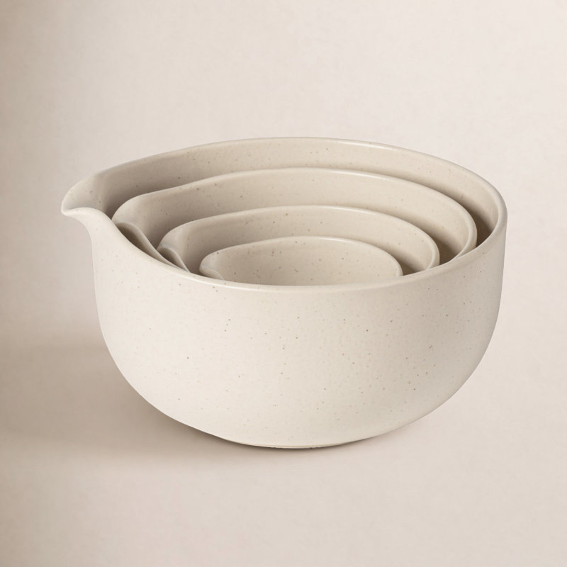 Casafina Pacifica Stoneware 4 Piece Nested Mixing Bowl Set