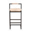 2 tabourets de bar en jacinthe d'eau tissés - Support en métal polyvalent pour les maisons et les bureaux l 15,69 po x H 31,5 po