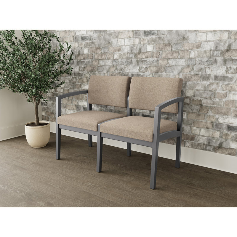 Lenox 2-seater tandem chair, Étain, Limon Archetype
