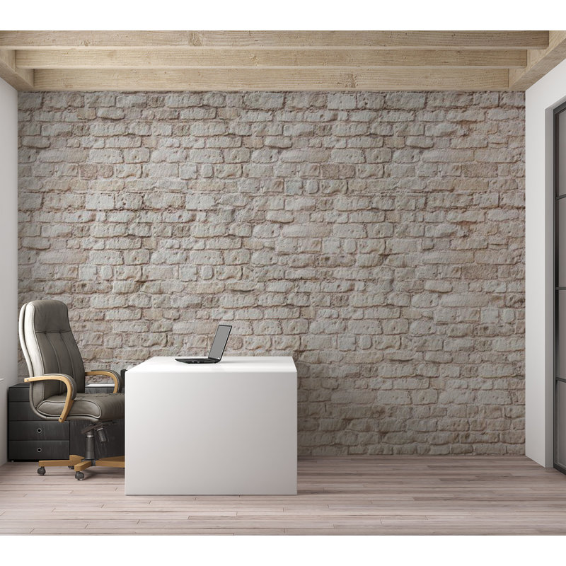 Adhésif mural Surface Surface - beige brique esthétique, L 98 po x L 68 po