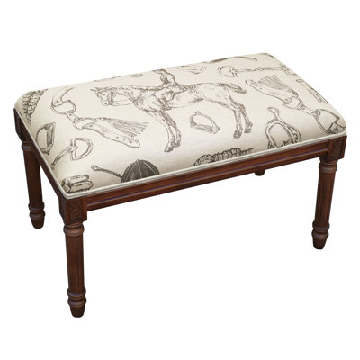 Hickmon Linen Blend Upholstered Bench