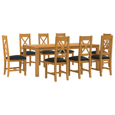 8 -Person Oak Solid Wood Dining Set